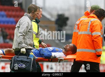 Fußball - FA Barclays Premiership - Wigan Athletic V Fulham - The JJB Stadium Stockfoto