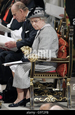 Königin besucht Sklavenhandel Abschaffung service Stockfoto