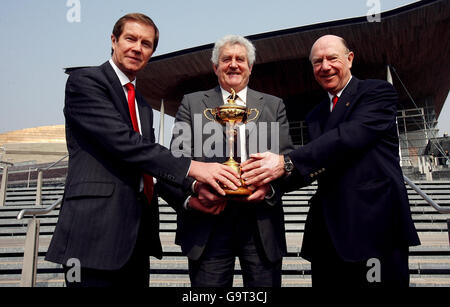 Golf-Ryder Cup Fototermin - National Assembly for Wales Stockfoto