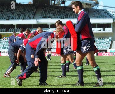 Internationalen Rugby-Union - British and Irish Lions Tour von Australien - Ausbildung Canberra Stockfoto