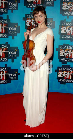 Ruth Palmer kommt für die Nominierungen für die Classical Brit Awards 2007 im Royal Garden Hotel in West-London an. Stockfoto