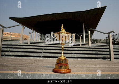 Golf-Ryder Cup Fototermin - National Assembly for Wales Stockfoto