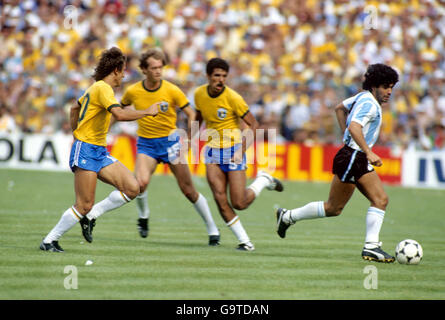 Fußball - Welt Cup Spanien 1982 - Gruppe C - V Brasilien Argentinien Stockfoto