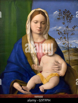 Giovanni Bellini (ca.1430-1516), Madonna mit Kind ca. 1510. Stockfoto