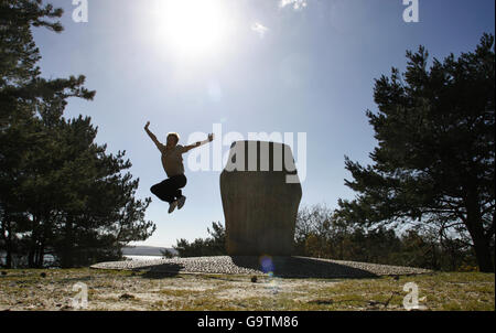 Scouts bereiten Jubiläumsfeier Stockfoto