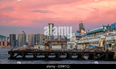 Hong Kong Großhandel Gemüsemarkt, Kennedy Town, Hong Kong, China. Stockfoto