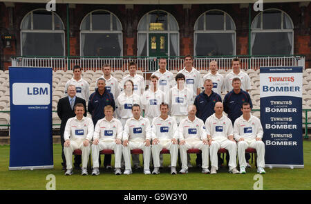 Old Trafford Cricket - Lancashire Pressetag- Stockfoto