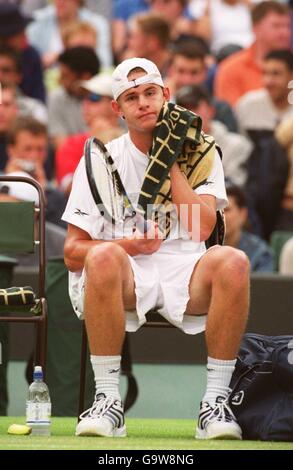 Tennis, Wimbledon 2001, Dritte Runde. Andy Roddick Stockfoto