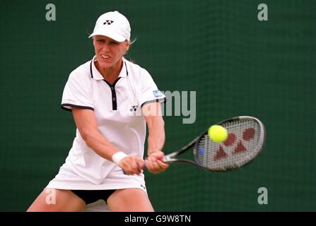 Tennis, Wimbledon 2001, Dritte Runde. Elena Dementieva Stockfoto