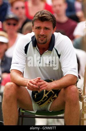 Tennis, Wimbledon 2001, Dritte Runde. Goran Ivanisevic Stockfoto