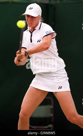 Tennis, Wimbledon 2001, Dritte Runde. Elena Dementieva Stockfoto