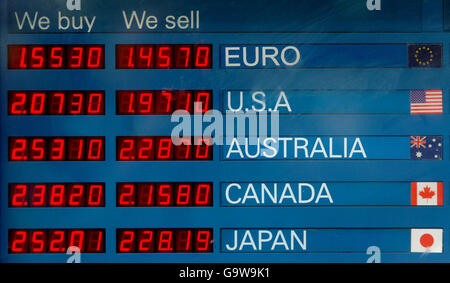 Britisches Pfund durchbricht $2 Dollar Grenze Stockfoto