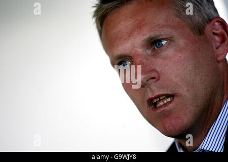 Cricket - Peter Moores - Pressekonferenz - Loughborough Stockfoto