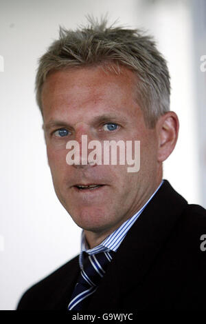 Cricket - Peter Moores - Pressekonferenz - Loughborough Stockfoto