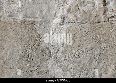 Schaden Schuld Mängel in Grunge-Beton-Wand oder Boden mit Flecken Hintergrund Stockfoto