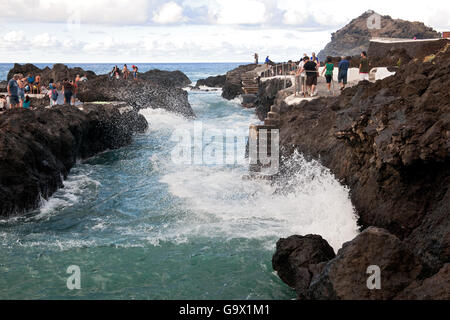 Garachico natürlichen Schwimmbäder El Caleton, Teneriffa, Spanien, Kanarische Inseln, Europa Stockfoto