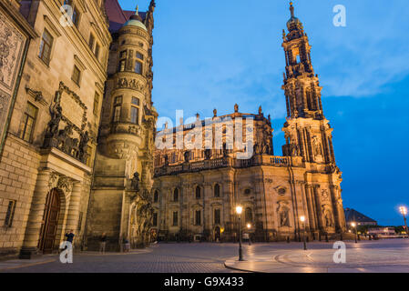 Dresden bei Nigth, Deutschland Stockfoto