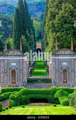 Gärten der Villa d ' Este in Cannebio, Comer See Stockfoto