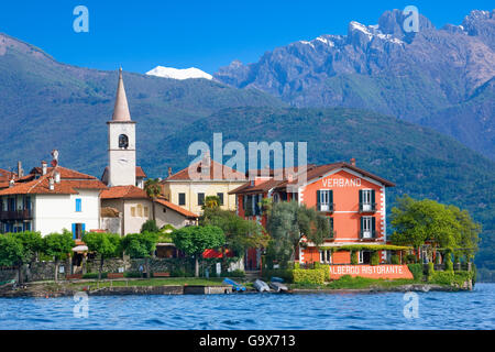 Isola dei Pescatori Insel, Borromäischen Inseln im Lago Maggiore Stockfoto