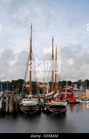 Dänische Segelboote Stockfoto