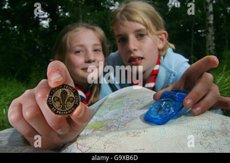 Pfadfinder 100. Jahrestag Münzen Stockfoto