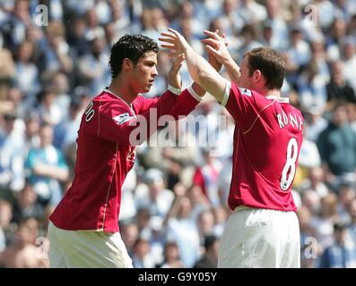 Fußball - FA Barclays Premiership - Manchester City gegen Manchester United – The City of Manchester Stadium Stockfoto