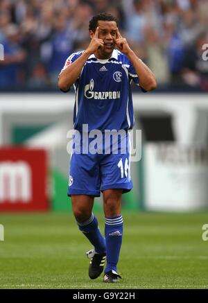 Fußball - Deutsche Bundesliga - Schalke 04 V FC Nürnberg - VeltinsArena. Dario Rodriguez, Schalke 04 Stockfoto