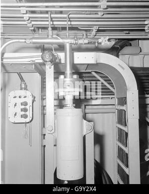 Ein Atlas-Raketentest, der während eines frühen Starts während des Fluges erfasst wurde, Teil der Convair/General Dynamics Atlas negative Collection. Das Bild markiert einen bedeutenden Schritt in der Entwicklung der US-Raketentechnologie. Stockfoto