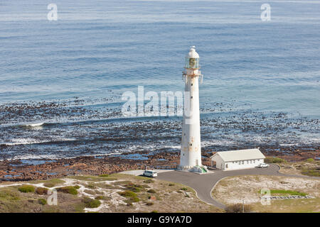 Leuchtturm am Slangkop Punkt, Chapmans Peak Drive, Südafrika Stockfoto