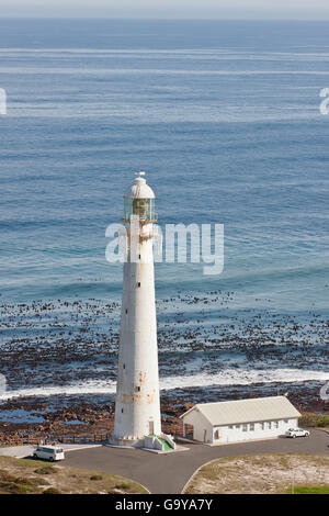 Leuchtturm am Slangkop Punkt, Chapmans Peak Drive, Südafrika Stockfoto