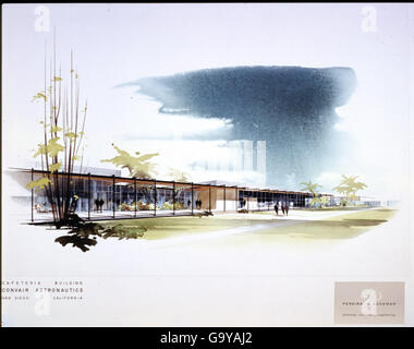 Ein Foto aus der Atlas negative Collection, das den erfolgreichen Testflug einer Atlas-Rakete zeigt. Dieser Meilenstein ist ein bedeutender Erfolg in der Anfangsphase der Raketenabwehrtechnologie. Stockfoto