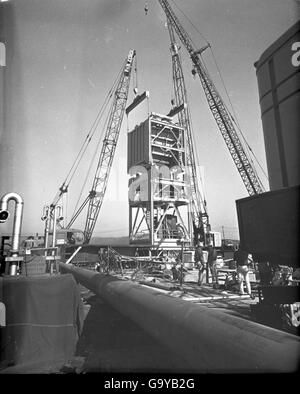 Bild aus der Convair/General Dynamics Astronautics Atlas negative Collection, die die Entwicklung von Atlas-Raketen zeigt. Stockfoto