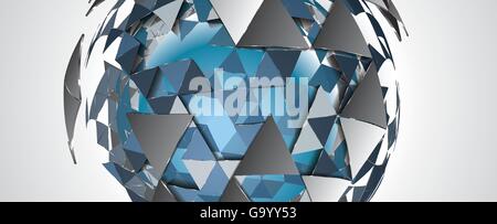 Abstrakten geometrischen Hintergrund 3d Render voll Vektor Stock Vektor