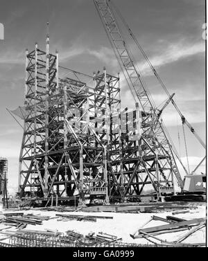 Bild aus der Convair/General Dynamics Astronautics Atlas negative Collection, die frühe Atlas-Raketentests und Entwicklungsphasen des interkontinentalen ballistischen Raketenprogramms zeigt. Stockfoto