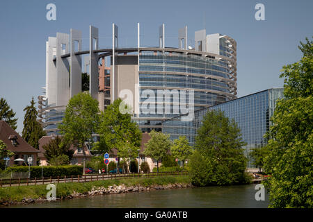 Europäischen Parlament, Straßburg, Elsass, Frankreich, Europa Stockfoto