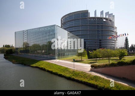 Europäischen Parlament, Straßburg, Elsass, Frankreich, Europa Stockfoto