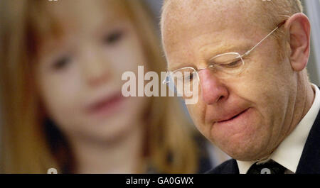 John McCann Onkel von Madeleine McCann während einer Mahnwache im Scottish Exhibition and Conference Centre (SECC) in Glasgow. Stockfoto