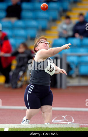 Leichtathletik - DSE British Open Athletics Championship - Manchester Regional Arena. Die britische Kim Minet in der Schussputt-Klasse 36,37,40,44 der Frauen im Einsatz Stockfoto