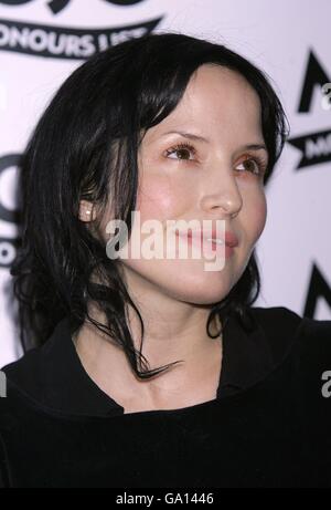 Andrea Corr kommt zur Preisverleihung der Mojo Honors List in der Brauerei im Osten Londons. Stockfoto