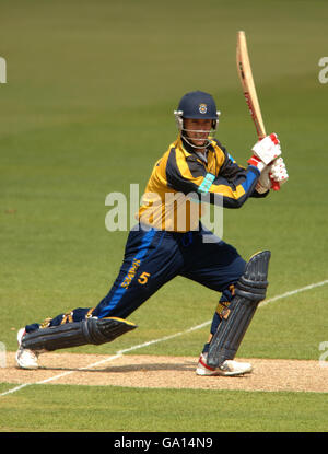 Cricket - Friends Provident Trophy - Halbfinale - Hampshire V Warwickshire - The Rose Bowl. Hampshire John Crawley in Aktion beim Halbfinale der Friends Provident Trophy im Rose Bowl, Southampton. Stockfoto