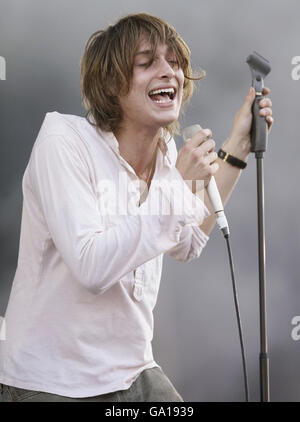 Isle of Wight Festival 2007. Paolo Nutini tritt beim Isle of Wight Festival im Seaclose Park auf. Stockfoto