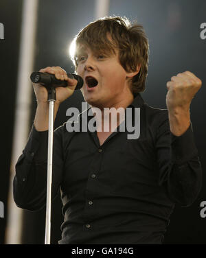 Keane tritt beim Isle of Wight Festival im Seaclose Park auf. Stockfoto