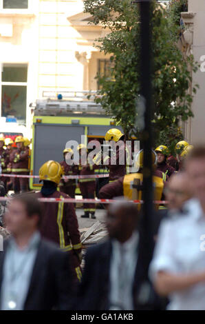 Gebäude stürzt in London Stockfoto