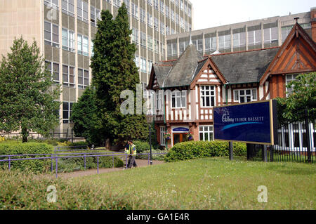 Allgemeiner Blick auf das Cadbury Schweppes Werk in Bournville, Birmingham heute. Stockfoto