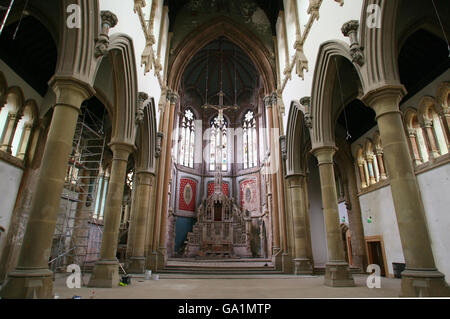 Gesamtansicht des Innenraums des Klosters Gorton in Manchester. Stockfoto