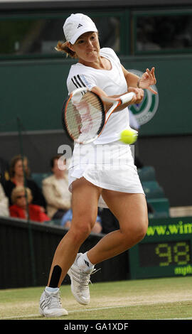 Tennis - Wimbledon Championships 2007 - Day Eleven - All England Club. Die belgische Justine Henin während der Wimbledon Championships 2007. Stockfoto