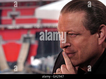 Al Gore im Wembley-Stadion - London Stockfoto