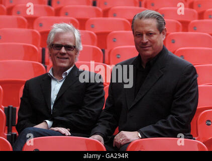 Al Gore im Wembley-Stadion - London Stockfoto