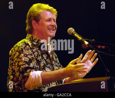 T in the Park Festival - Schottland. Brian Wilson tritt während des Musikfestivals „T in the Park“ in Schottland auf. Stockfoto