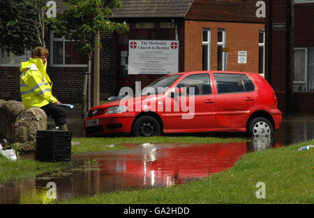 Überschwemmungen Hits Großbritannien Stockfoto